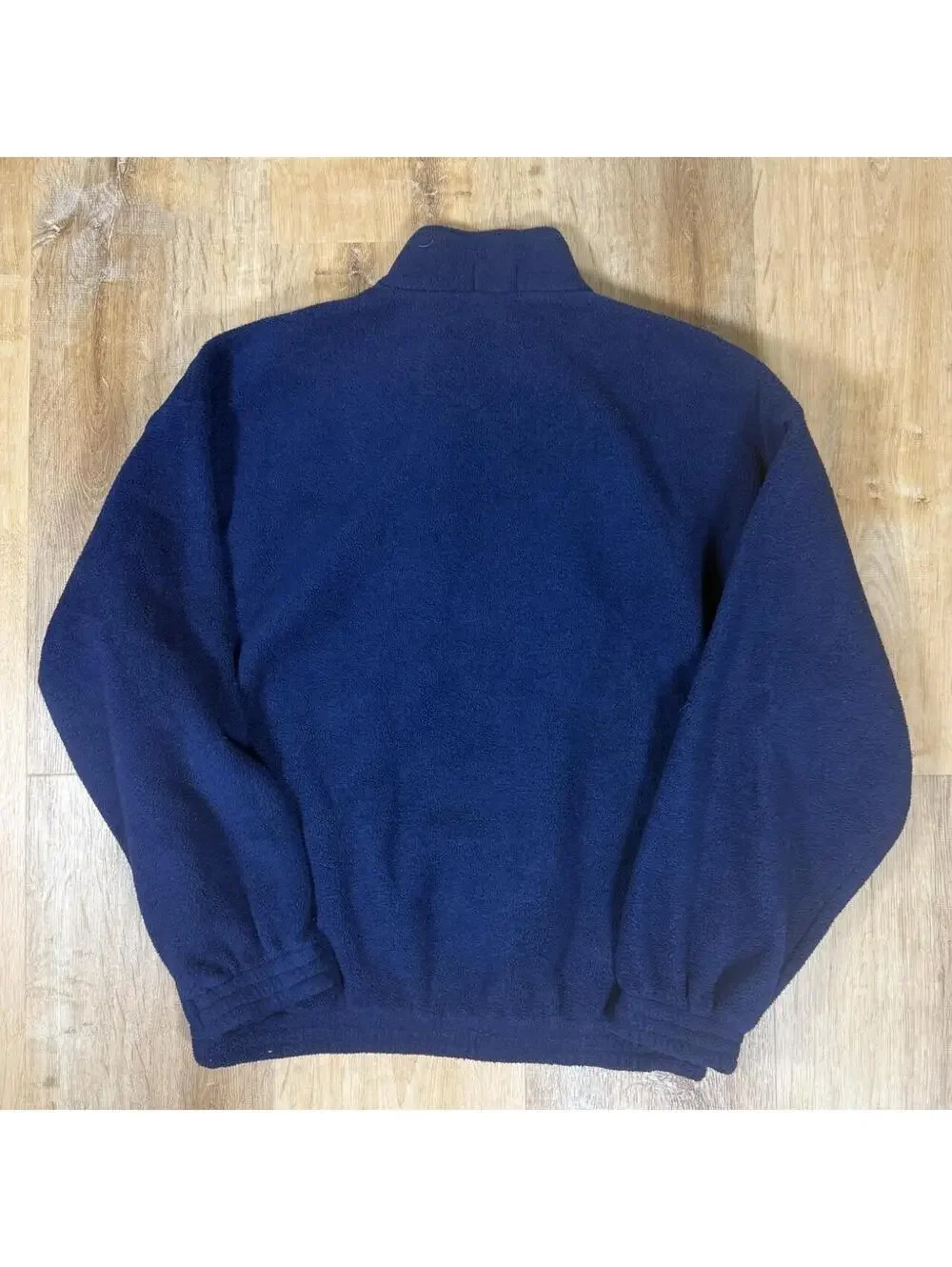 90s Half Moon Bay, California Navy Quarter-Zip Fleece – Size M/L